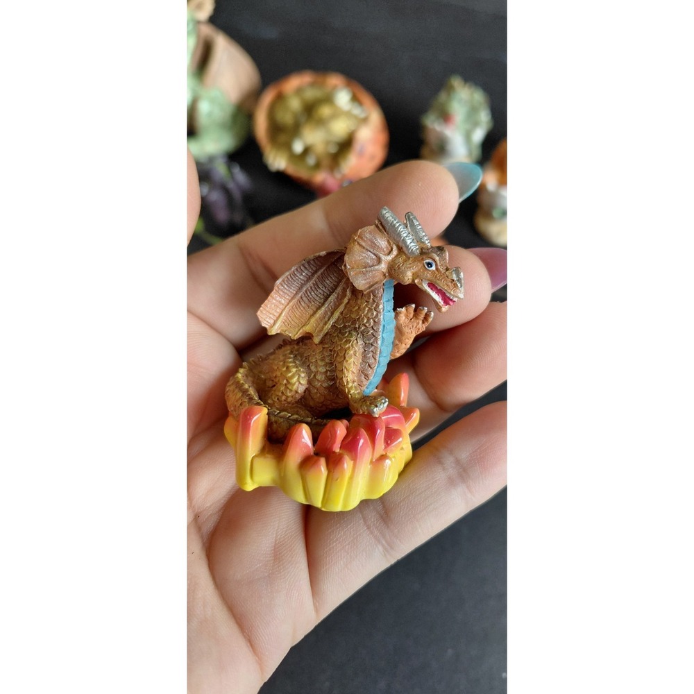 Mythical Creatures collectible fantasy Decor dragon & hatchling resin figurines - Picture 4 of 16